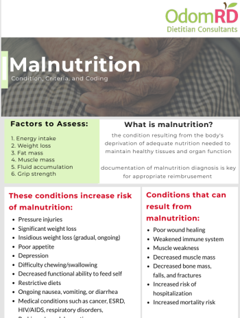 Malnutrition - Condition, Criteria, and Coding